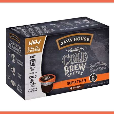 JAVAHOUSE Java House Authentic Cold Brew Sumatran Pod, PK6 FC809360